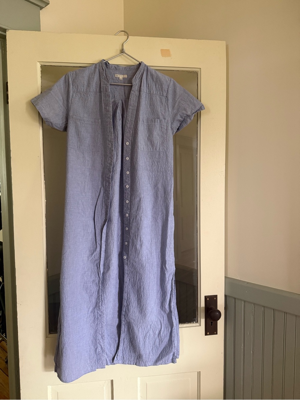 Onia Button-Front Midi Dress Blue